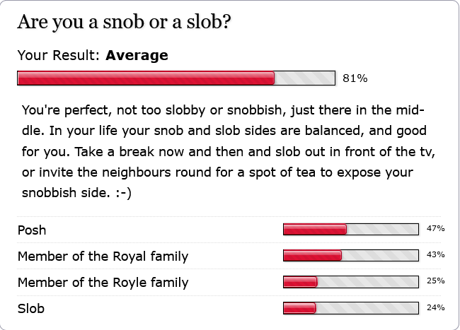 Are You Snob or a Slob?